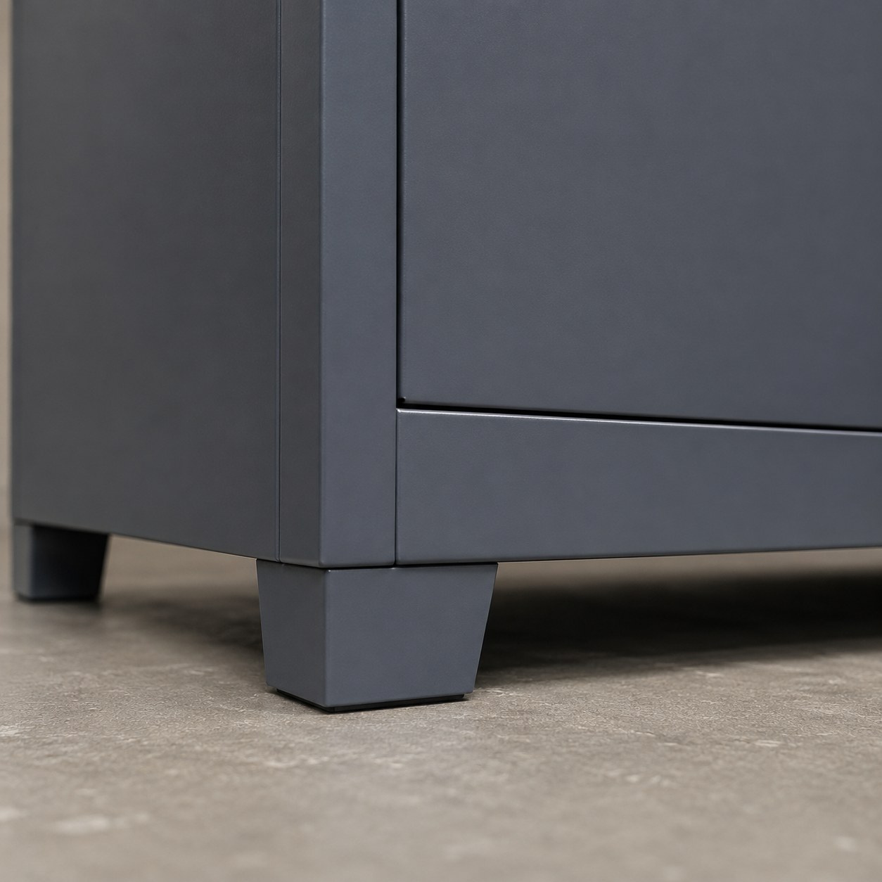 Steel almirah leg installation placeholder